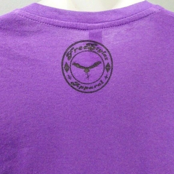 Next Level "The Bronx Keeps Creatin It" Medium Purple Women's V-Neck T-Shirt - Picture 7 of 9
